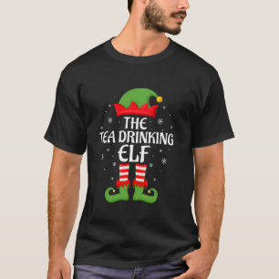 Tea Drinking Elf Xmas Family Matching Elf Squad Ch T-Shirt