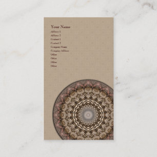 Tea Dyed Mandala • Vertical Business Card