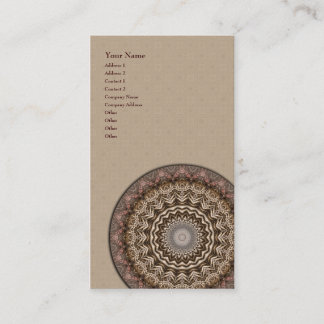 Tea Dyed Mandala • Vertical Business Card