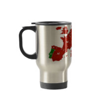 Tea Europe Linguistic Map Travel Mug