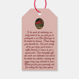 Tea Exchange Request Enclosure Card- tea bag Shape Gift Tags