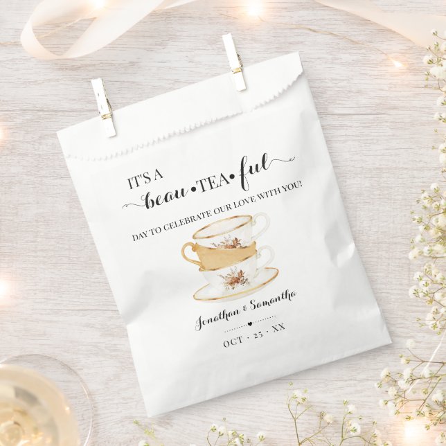 Tea Favour Bags Autumn Fall Wedding favour bag (Clipped)