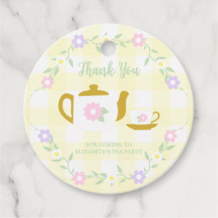 Tea for Two Girl 2nd Birthday Favour Tags