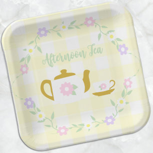 Tea for Two Girl 2nd Birthday Paper Plate