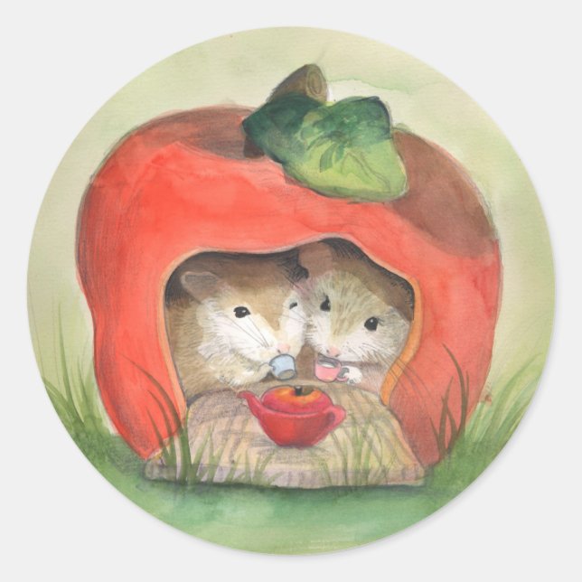 Tea For Two Hamster Stickers (Front)