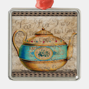 Tea For Two Metal Ornament