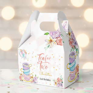 Tea for two, tea birthday favor box