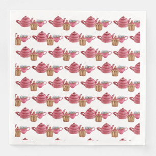 Tea For Two Tea Cup Trio Pattern Napkin