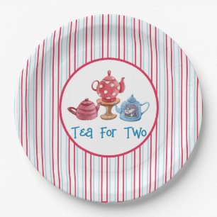 Tea For Two Teapots 7" Paper Plates