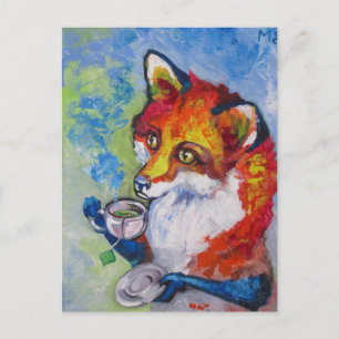 Tea Fox Postcard