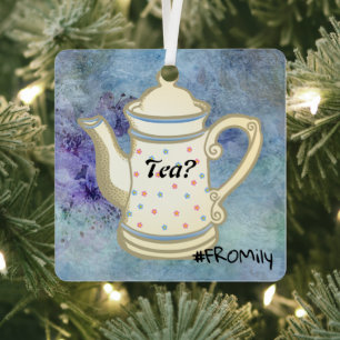 Tea? #FROMily From Fandom Liu Diner Design Metal Ornament