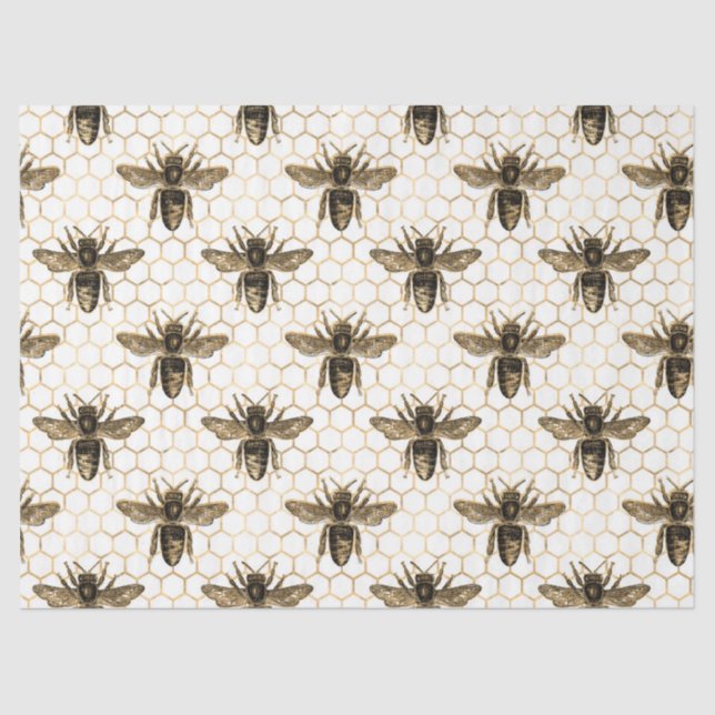 Tea Garden Bee Series Design 14 Tissue Paper (Front)
