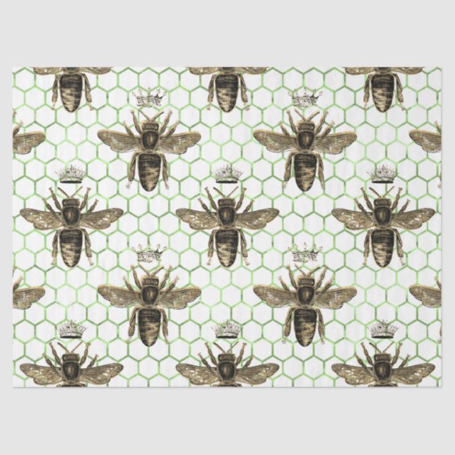 Tea Garden Bee Series Design 27 Tissue Paper (Front)