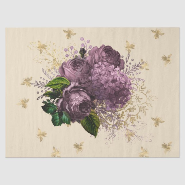 Tea Garden Bee Series Design 34 Tissue Paper (Front)