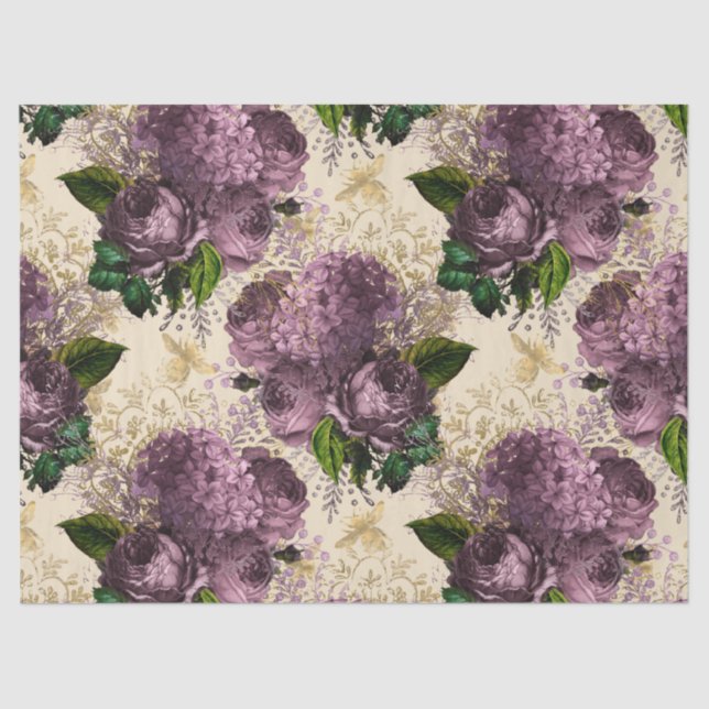 Tea Garden Bee Series Design 44 Tissue Paper (Front)