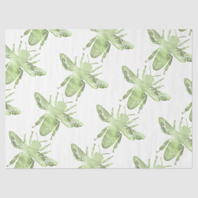 Tea Garden Bee Series Design 50 Tissue Paper (Front)