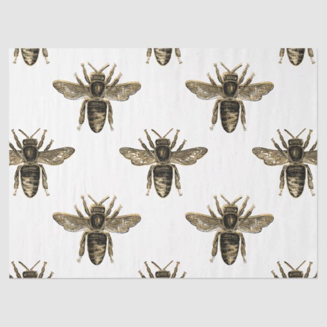 Tea Garden Bee Series Design 53 Tissue Paper (Front)