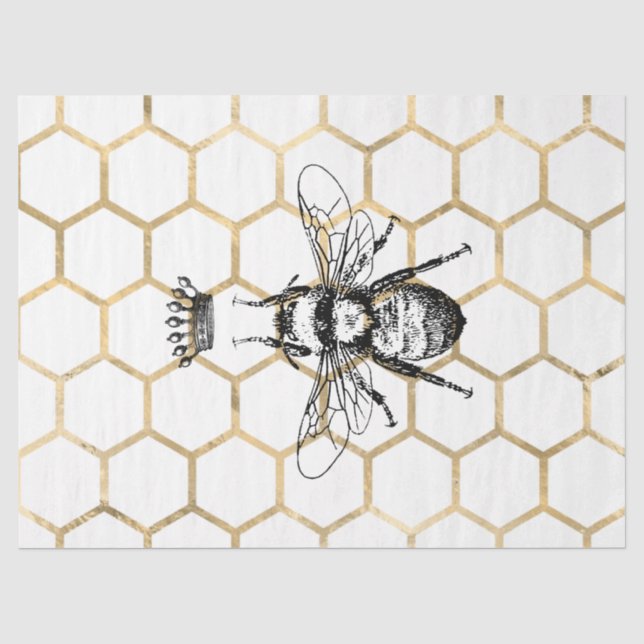 Tea Garden Bee Series Design 55 Tissue Paper (Front)