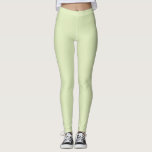 Tea Green Solid Blank Colour Leggings<br><div class="desc">Tea green solid blank colour is a light green with earth toon. 
Colourful colour that makes it suitable for many designs and solid colours.
Cheerful colour with joyful inspiration & happiness.
Hex# E1EDBD</div>