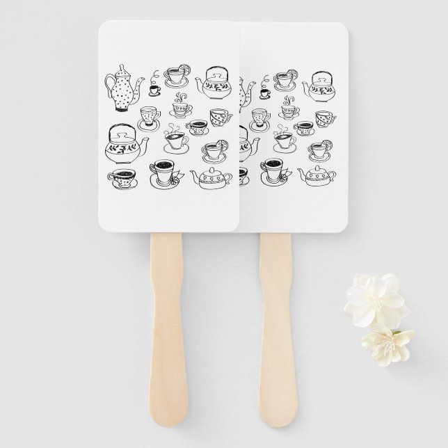 Tea Hand Fan (Front and Back)