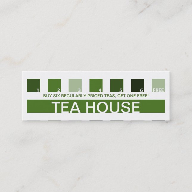 TEA HOUSE customer appreciation (mod squares) Loyalty Card (Front)