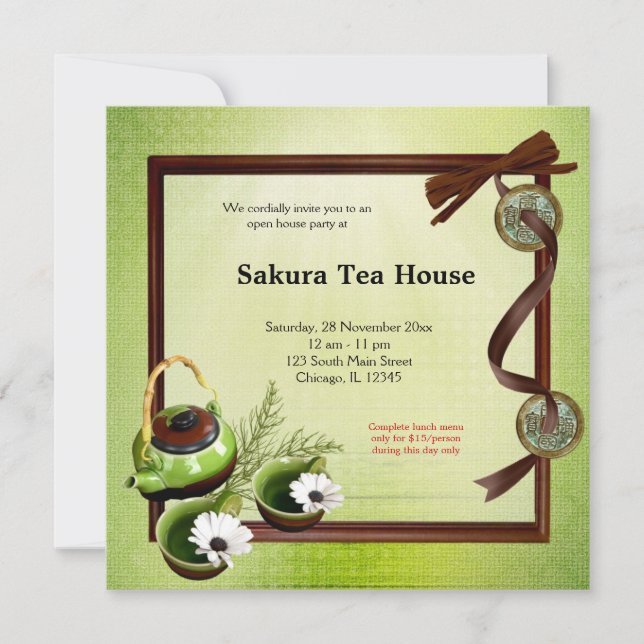 Tea House Grand Opening Invitation (Front)