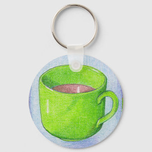 Tea in Green Keychain