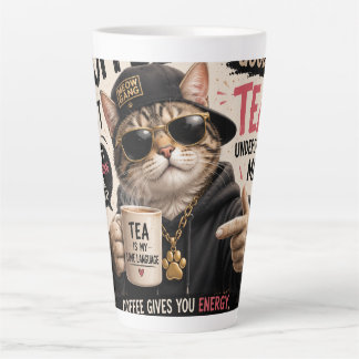 Tea Is My Life Cat Mom Latte Mug