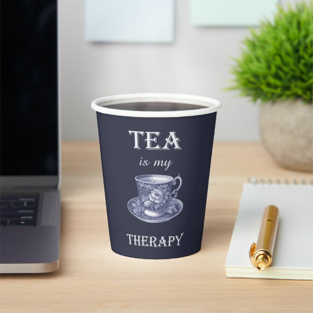 Tea Is My Therapy Paper Cup (Insitu)