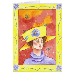 Tea Lady with Bees Note Card