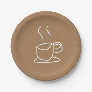 Tea Lovers Coffee Lovers modern simple Paper Plate