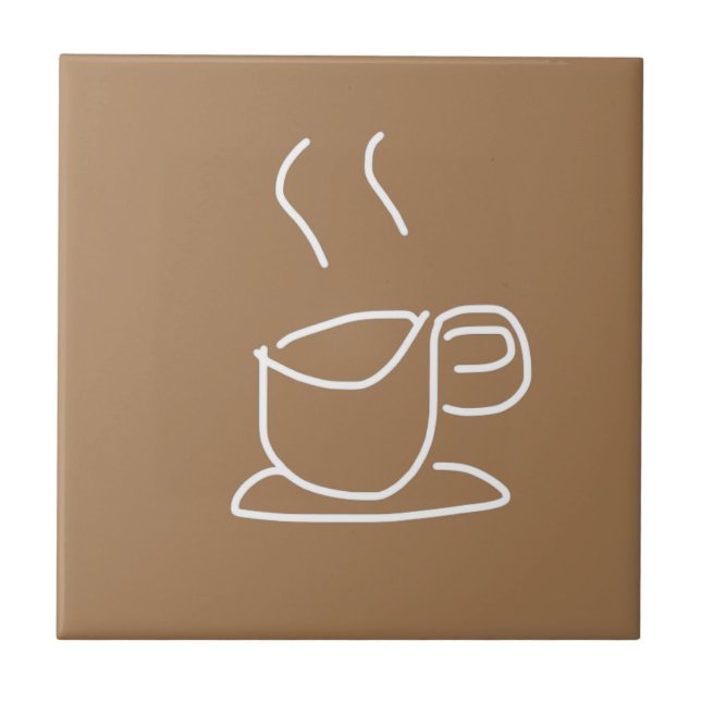Tea Lovers Coffee Lovers modern simple Tile (Front)