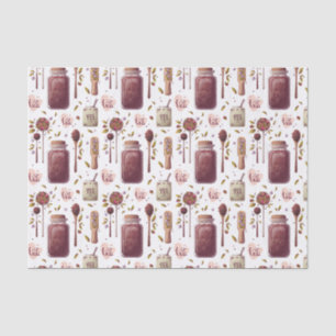 Tea Lovers' Collage - Tea Jars and Herbs Tissue Paper