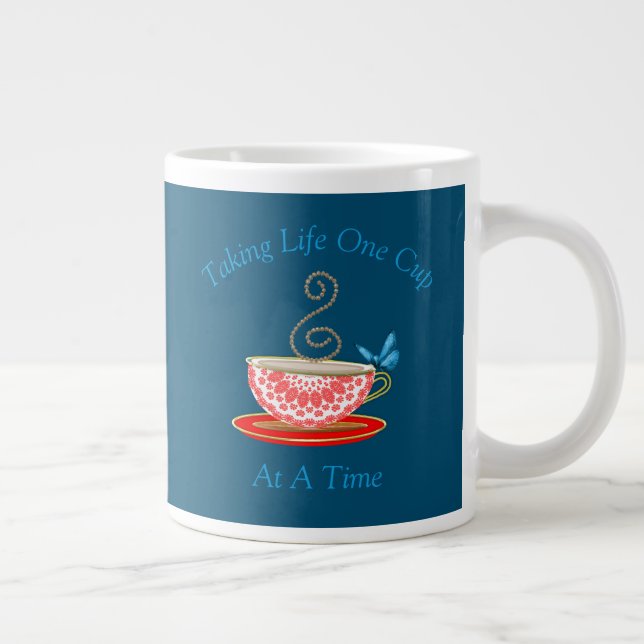 Tea Lovers Cute Personalized Large Coffee Mug (Right)