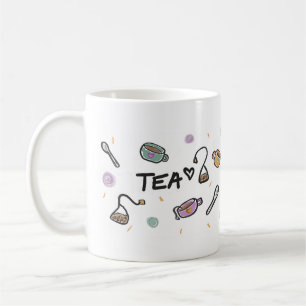 Tea Lovers Mug, Illustration  Coffee Mug