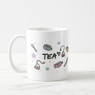 Tea Lovers Mug, Illustration  Coffee Mug