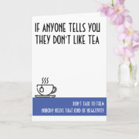 Tea Lover's Standard Blue Birthday Card