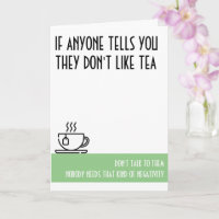 Tea Lover's Standard Green Birthday Card