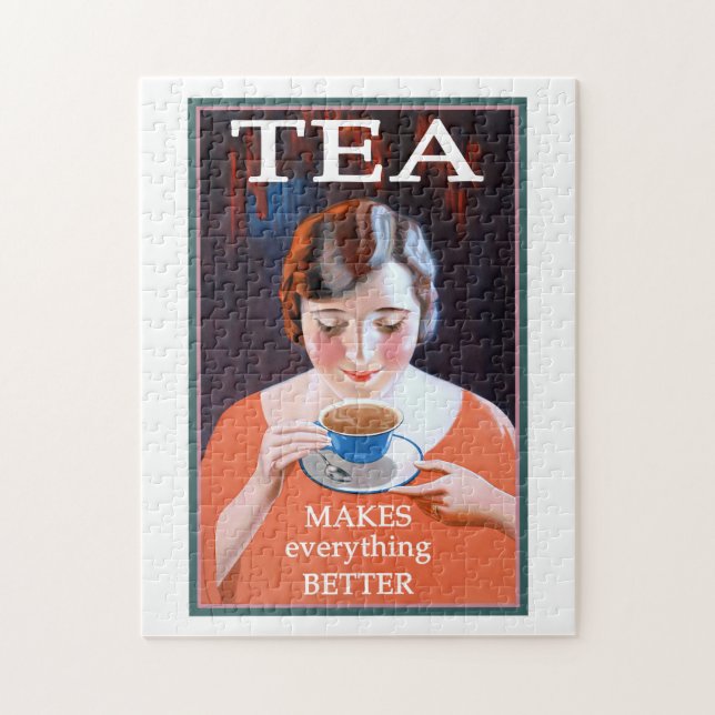 Tea Makes Everything Better Jigsaw Puzzle (Vertical)