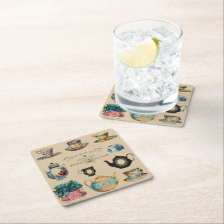 Tea Makes Everything Better  Square Paper Coaster