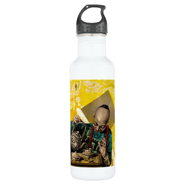 Tea Man by Michael Moffa 710 Ml Water Bottle (Front)
