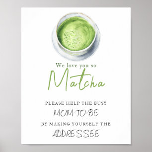 tea matcha baby shower - Help the Busy Mom-to-Be  Poster