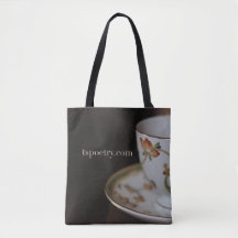 Tea on Chocolate Tote - tspoetry.com