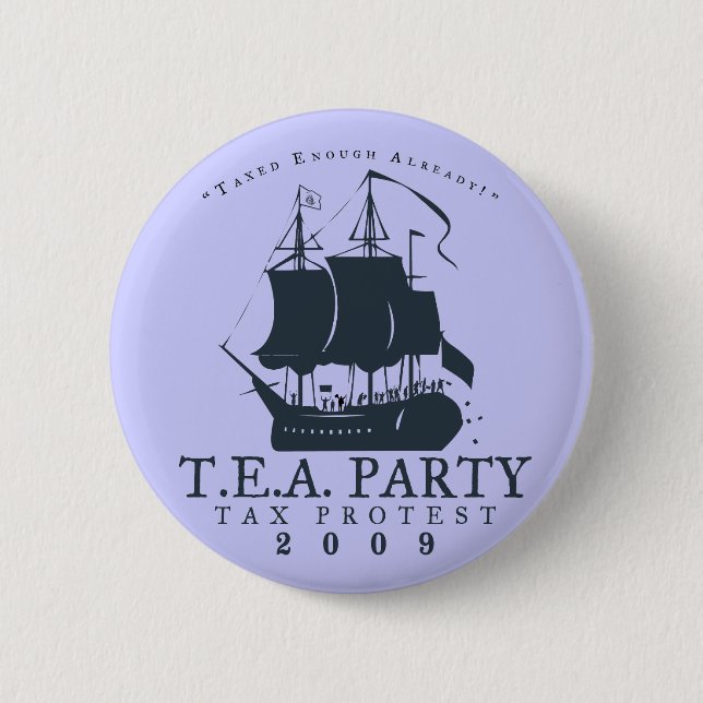 Tea Party 2009 2 Inch Round Button (Front)