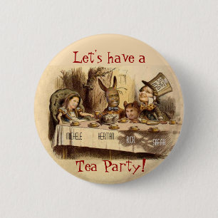 Tea Party 2 Inch Round Button