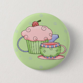 Tea Party 2 Inch Round Button