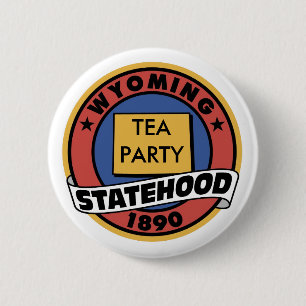 TEA PARTY 2 INCH ROUND BUTTON