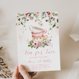 Tea Party 2e anniversaire Invitation