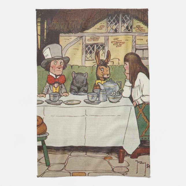 Tea Party 3 Kitchen Towel (Vertical)