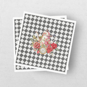Tea Party Alice In Wonderland Girls Birthday Napkin